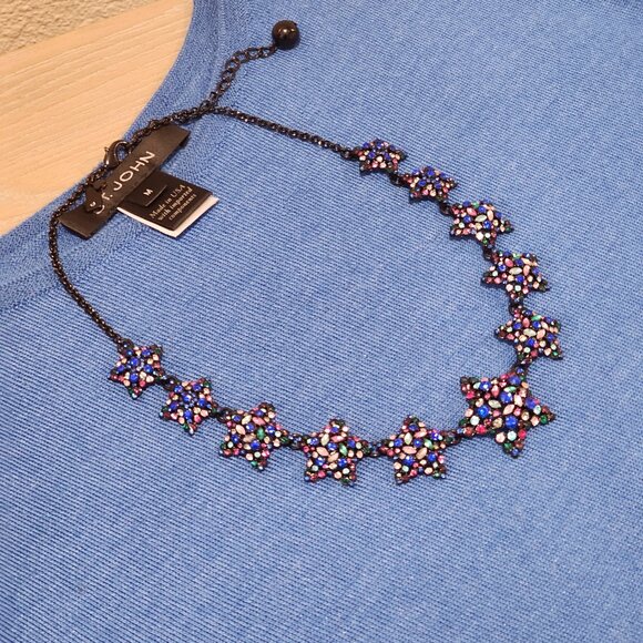 Brand New!! KATE SPADE NY: Bright Star| Multicolor Stones|Crystals|Black Metal - Picture 3 of 13